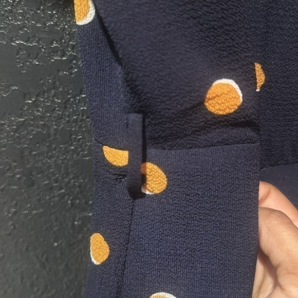 MONTEAU Navy Polka Dot Jumpsuit Size Medium - Picture 7 of 7